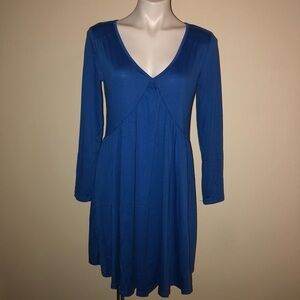 NWT Meaeor blue midi dress long sleeves size S